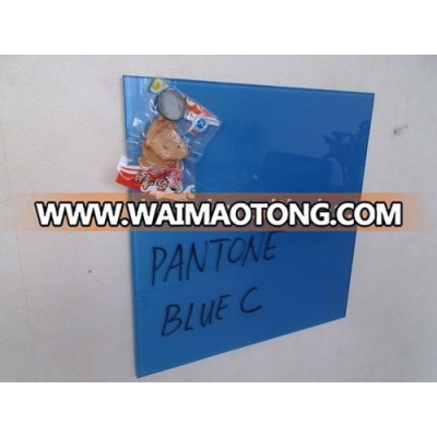 Blue Tempered Glass Magnetic Memo Board